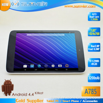 7.85 Inch 1024*768 Allwinner Dual Core Android 4.4 Tablet PC (A785)